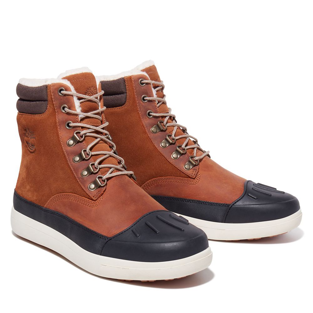 Timberland Μποτες Χιονιού Ανδρικα Καφε/Μαυρα - Ashwood Park Waterproof - Greece 9431657-FX